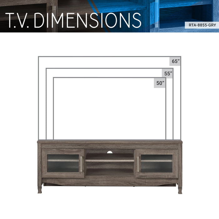 Driftwood (6-Shelves) Wood TV Stand