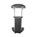 Frontal view of the Techni Mobili RTA-B005 Sit-to-Stand Black Laptop Cart
