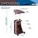 Techni Mobili RTA-B005 Laptop Cart Dimensions and Weight Limit Diagram