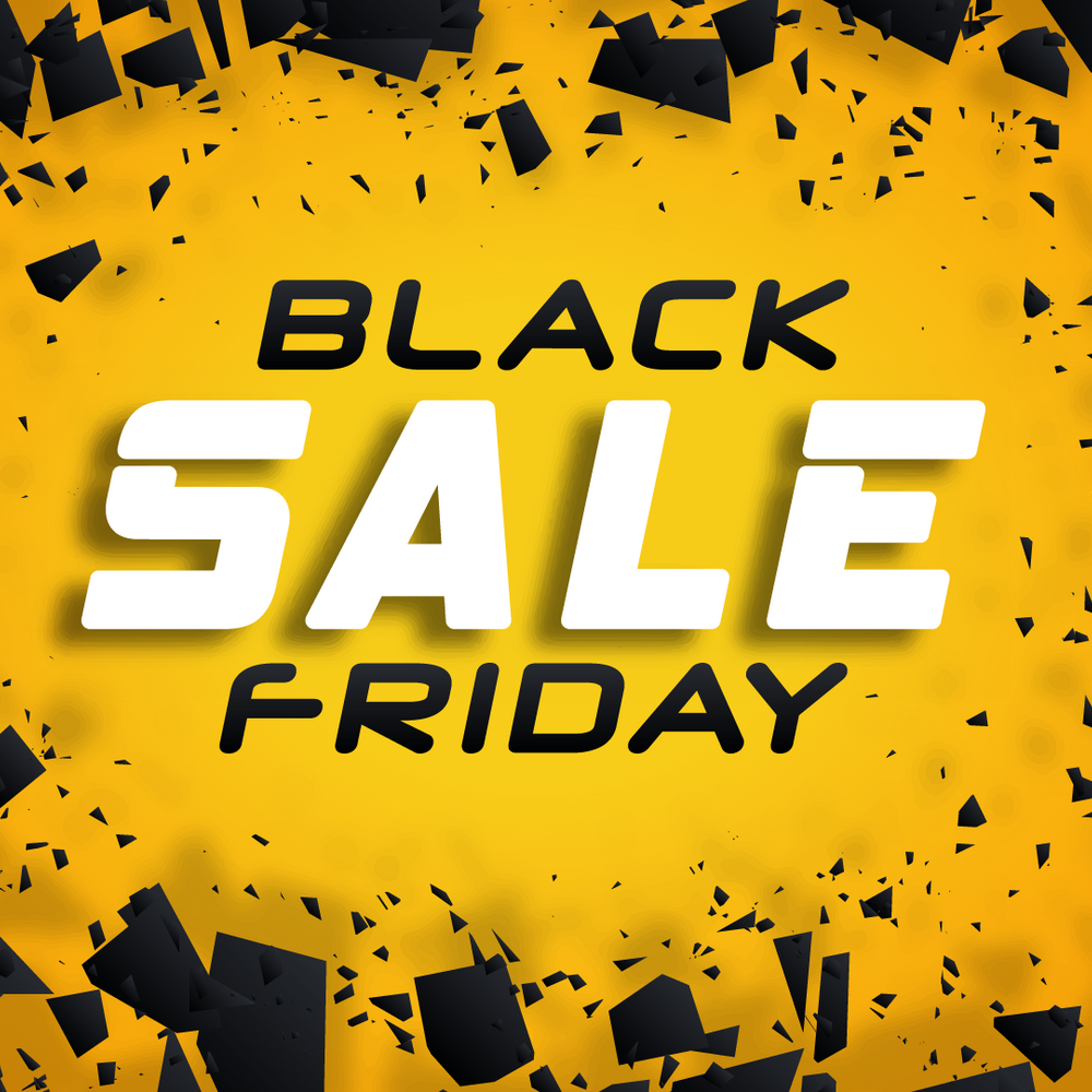 Shopango Black Friday Sale Banner in colors orange black and white