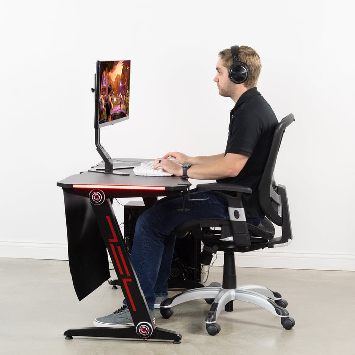 Z-Shaped 47” Gaming Computer Desk