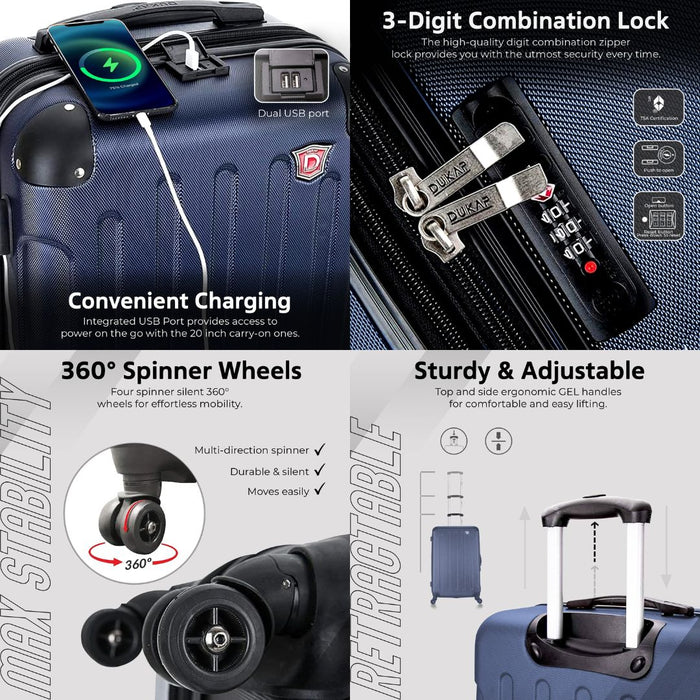 INTELY Carry On 20" with USB ports