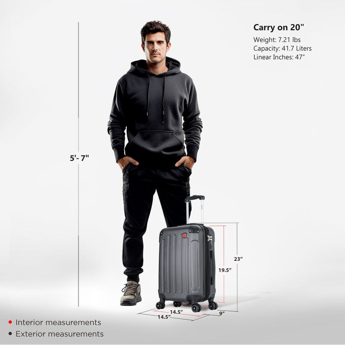 INTELY Carry On 20" with USB ports