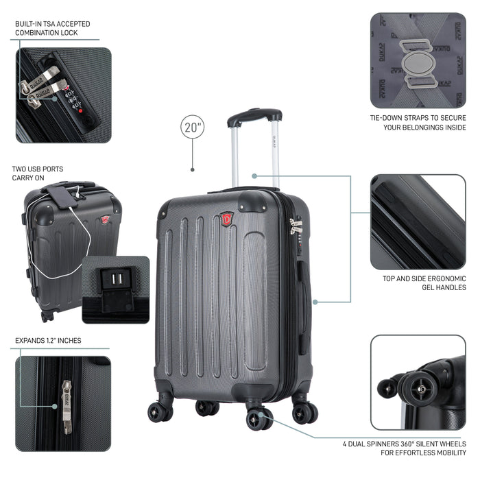INTELY Carry On 20" with USB ports