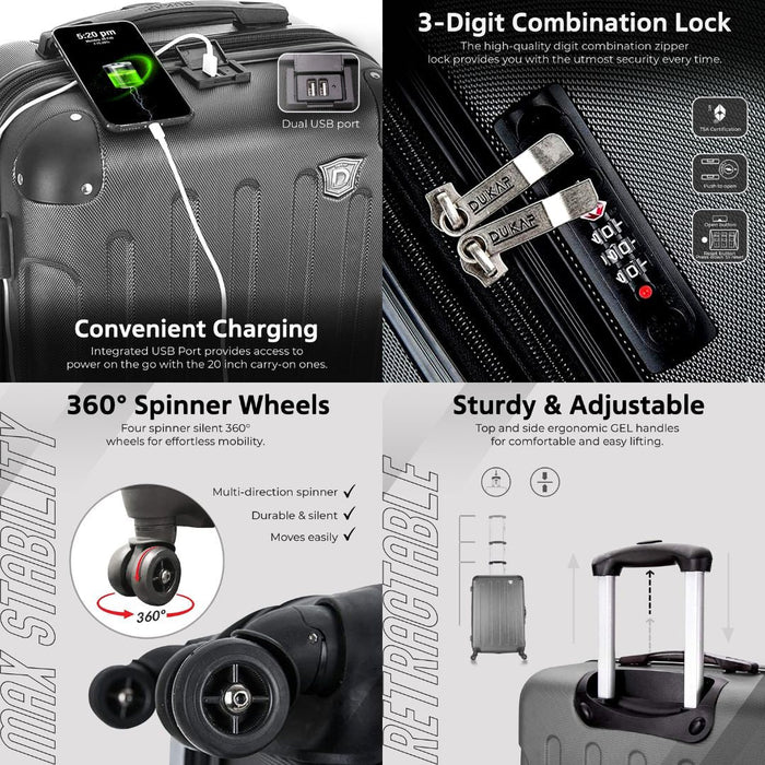 INTELY Carry On 20" with USB ports