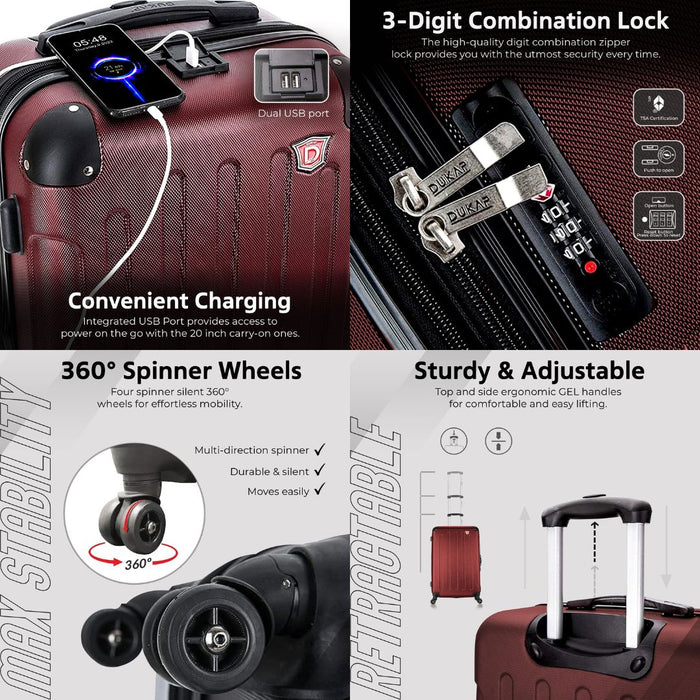 INTELY Carry On 20" with USB ports