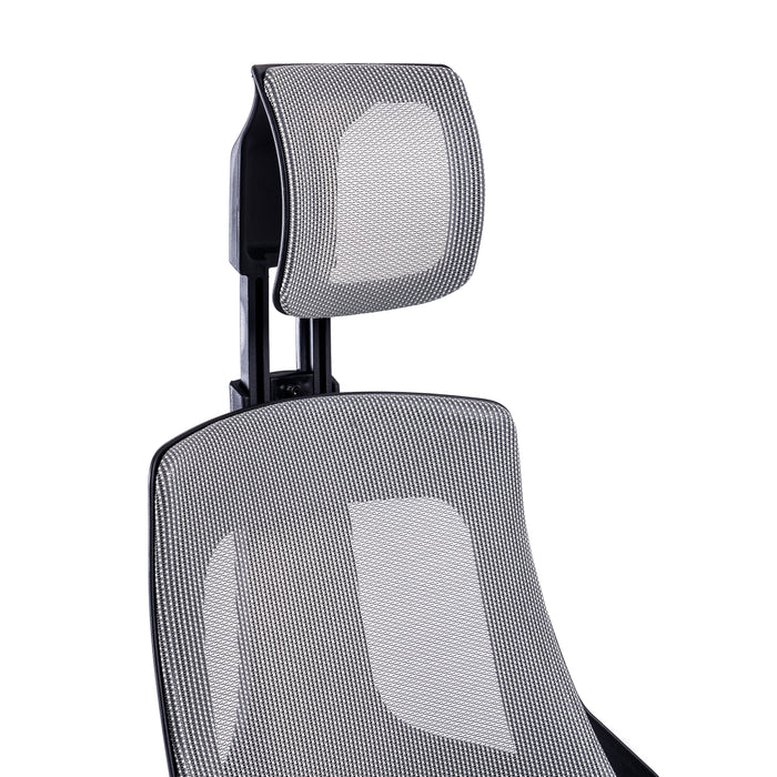 Techni Mobili RTA-1818C Executive Chair close up of headrest and top half of backrest mesh