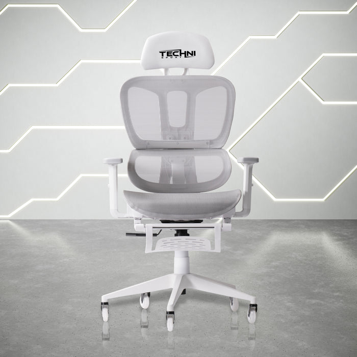 TS38C AIRFLEX White/Grey Mesh Gaming Chair