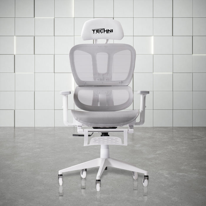 TS38C AIRFLEX White/Grey Mesh Gaming Chair