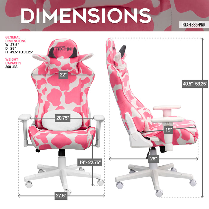 TS85 COW Print - LUXX Series Gaming Chair