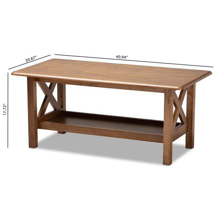 Reese Transitional Wood Coffee Table