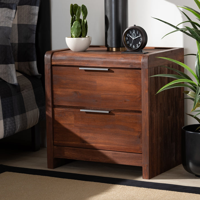 Torres Contemporary (2-Drawer) Wood Nightstand