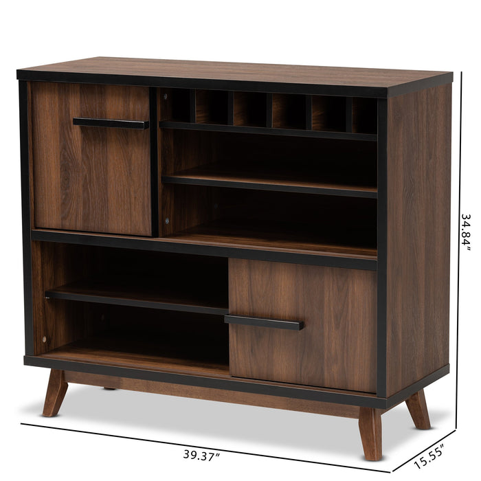 Margo Mid-Century Wood Wine Cabinet
