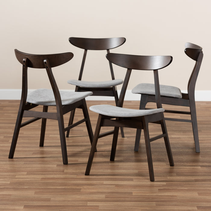 Britte Mid-Century (Set of 4) Wood Dining Chair