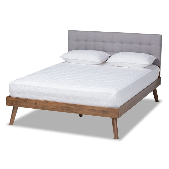 Devan Mid-Century Wood Platform Bed