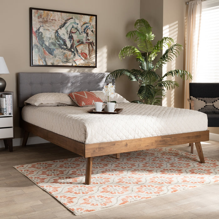 Devan Mid-Century Wood Platform Bed