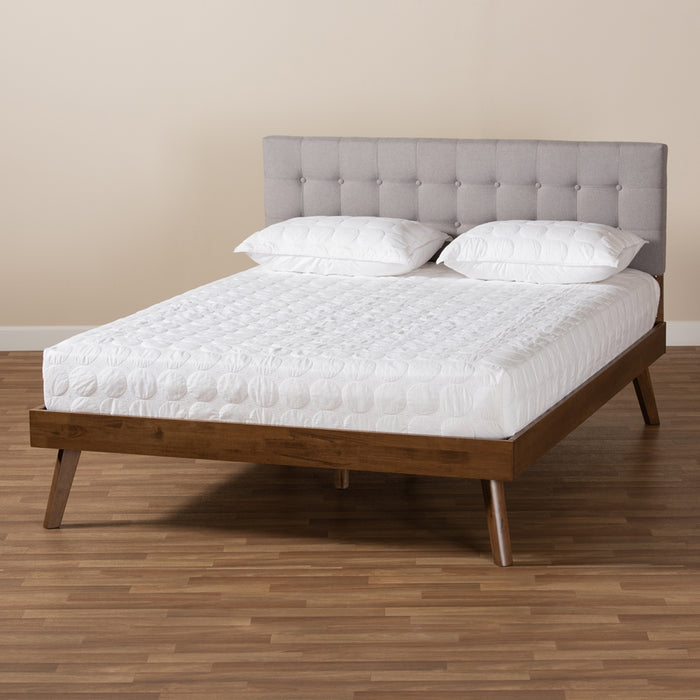 Devan Mid-Century Wood Platform Bed