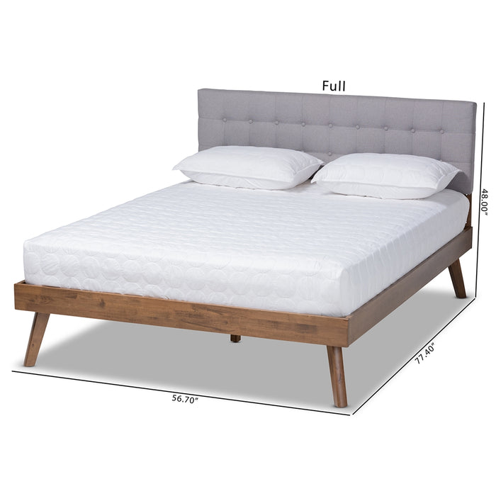 Devan Mid-Century Wood Platform Bed