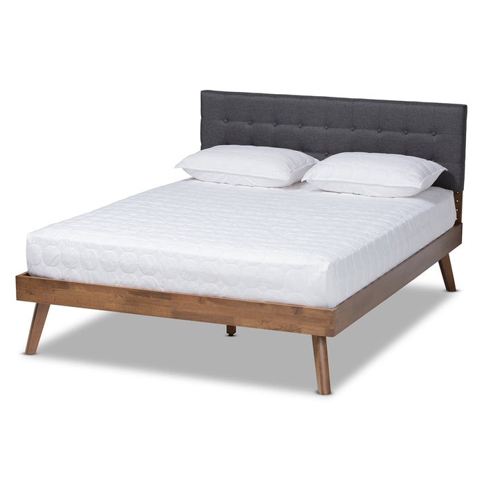 Devan Mid-Century Wood Platform Bed