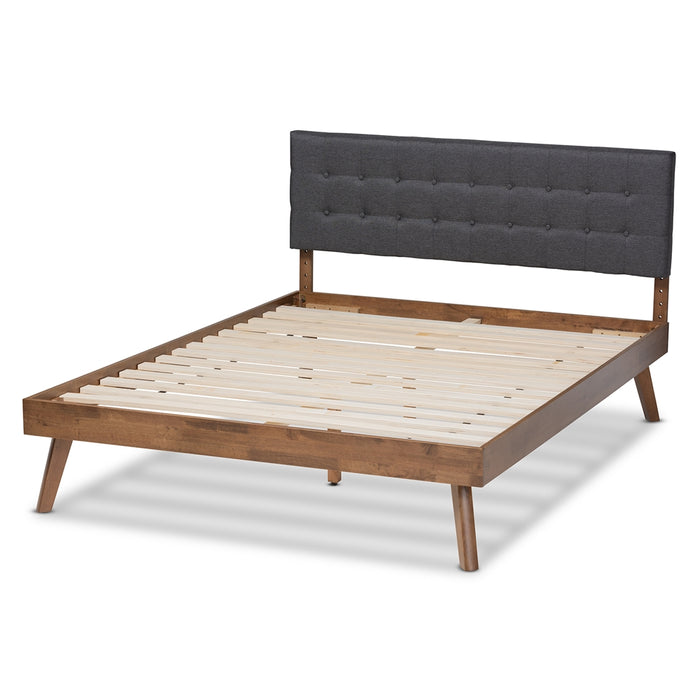 Devan Mid-Century Wood Platform Bed