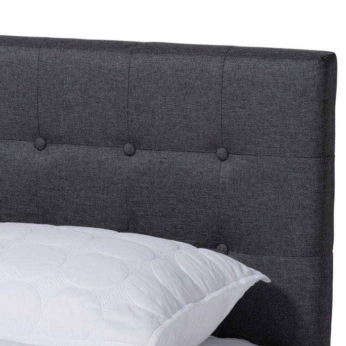 Devan Mid-Century Wood Platform Bed