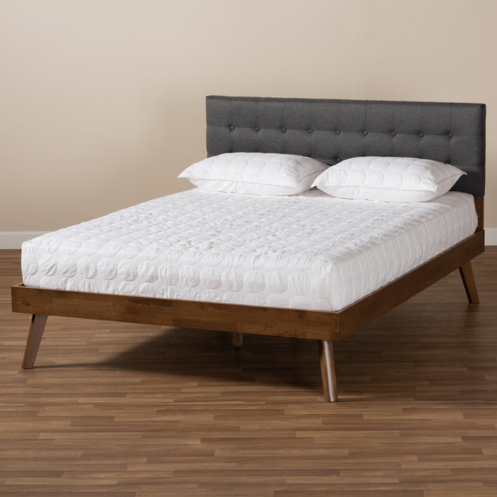 Devan Mid-Century Wood Platform Bed