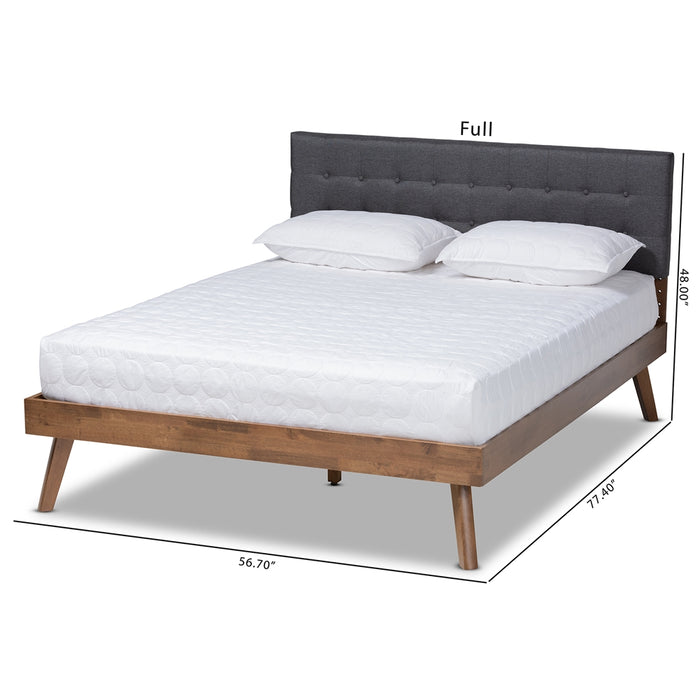 Devan Mid-Century Wood Platform Bed
