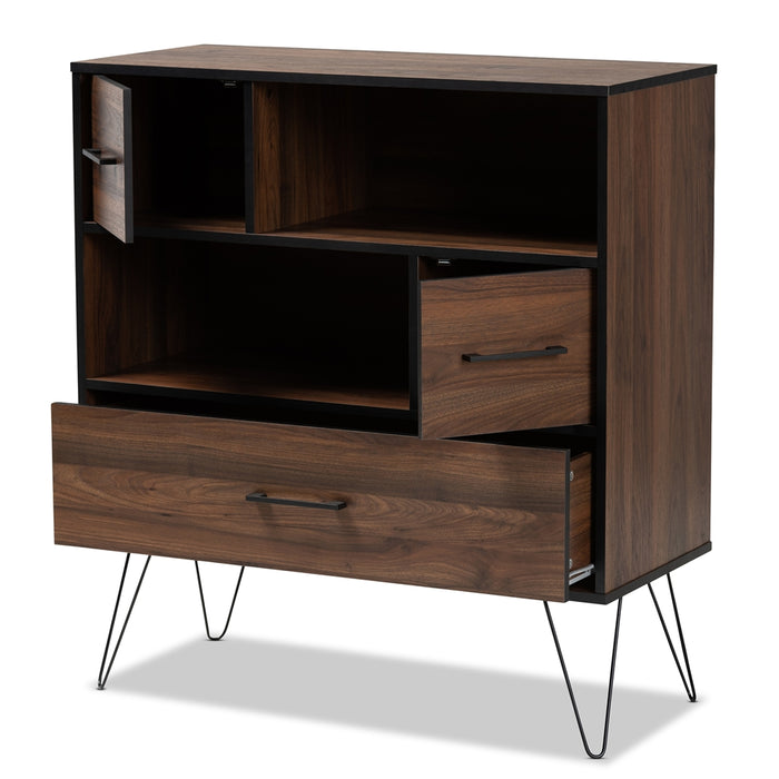 Charis Modern Wood & Metal Bookshelve & Display