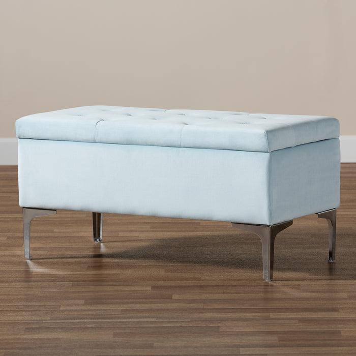 Mabel Modern Wood Ottoman