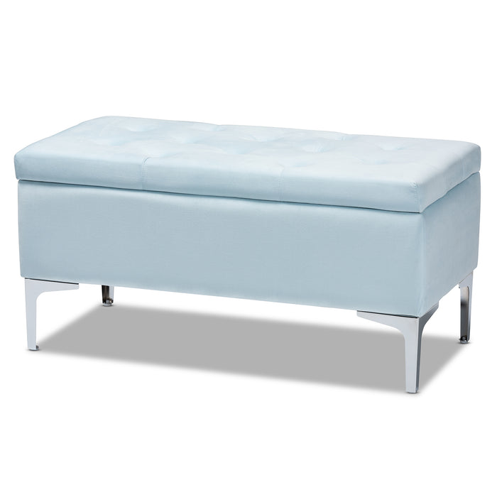 Mabel Modern Wood Ottoman