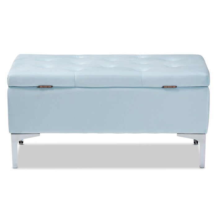 Mabel Modern Wood Ottoman