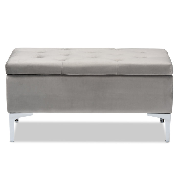 Mabel Modern Wood Ottoman