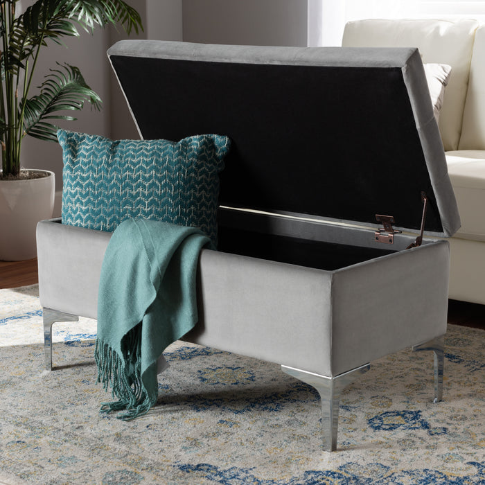 Mabel Modern Wood Ottoman