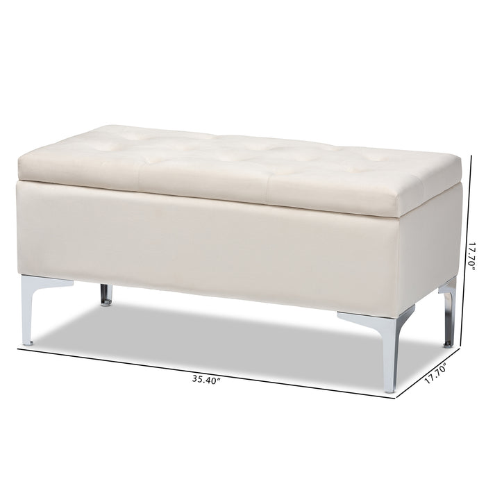 Mabel Modern Wood Ottoman