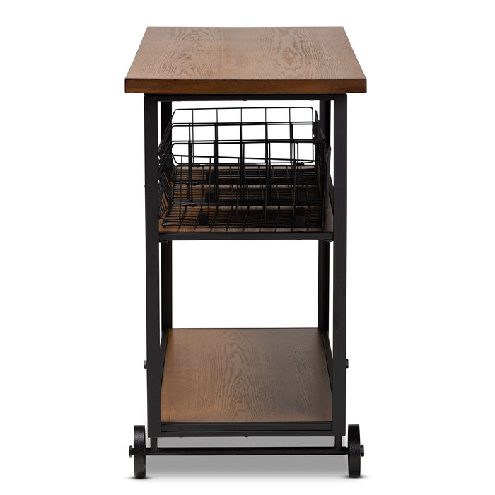 Felix Rustic Wood and Metal Console Table