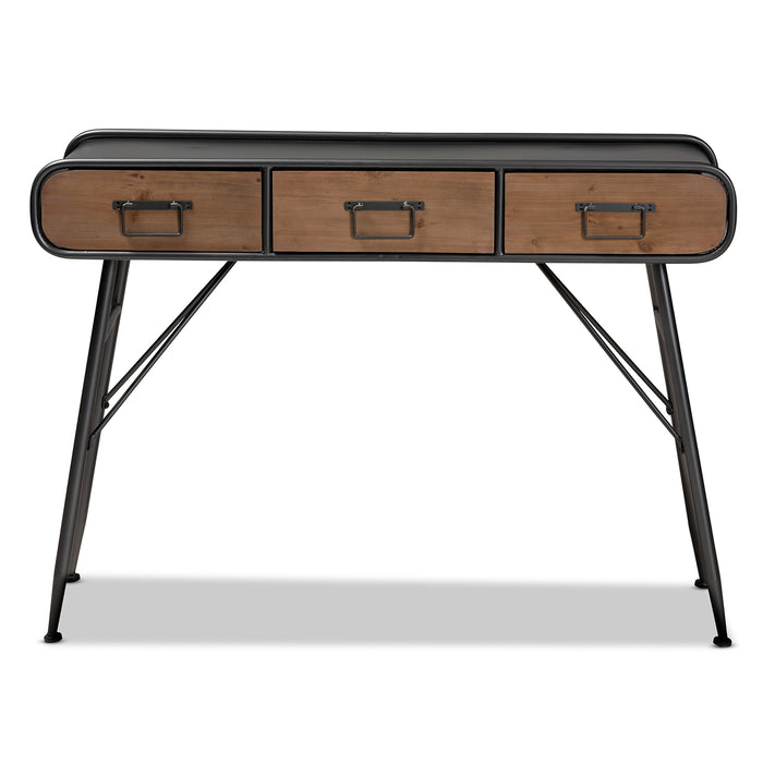 Santo Industrial (3-Drawer) Wood & Metal Console Table