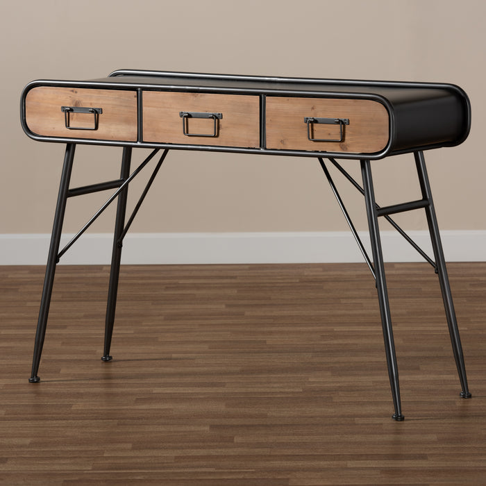 Santo Industrial (3-Drawer) Wood & Metal Console Table