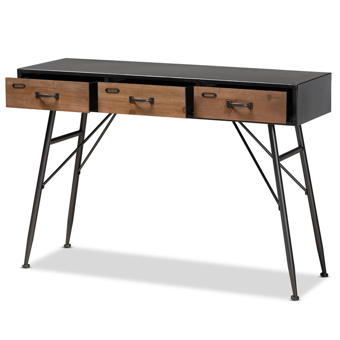 Ariana Industrial (3-Drawer) Wood Console Table