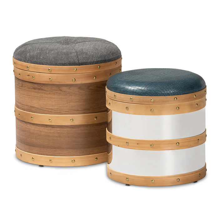 Caleb Modern (Set of 2) Storage Ottoman