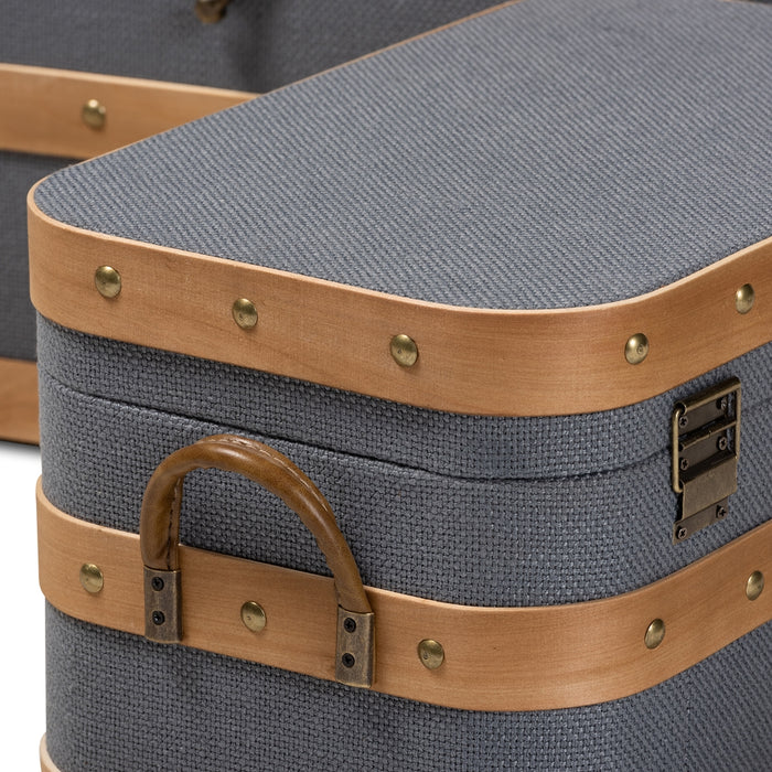 Jonathon Transitional (3-Piece) Wood & Metal Chest