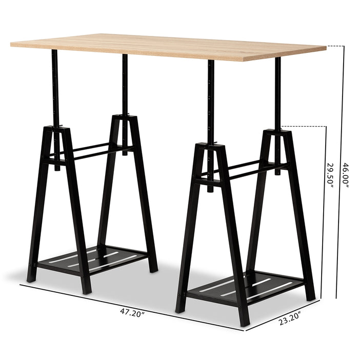 Mary Industrial Wood and Metal Desk