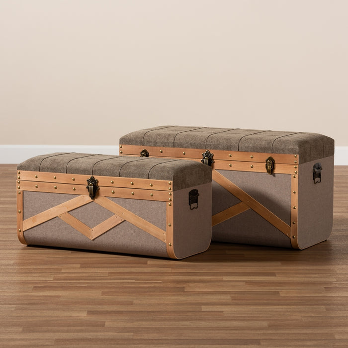 Kala Modern (2-Piece) Wood Chest