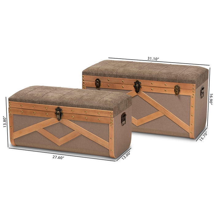 Kala Modern (2-Piece) Wood Chest