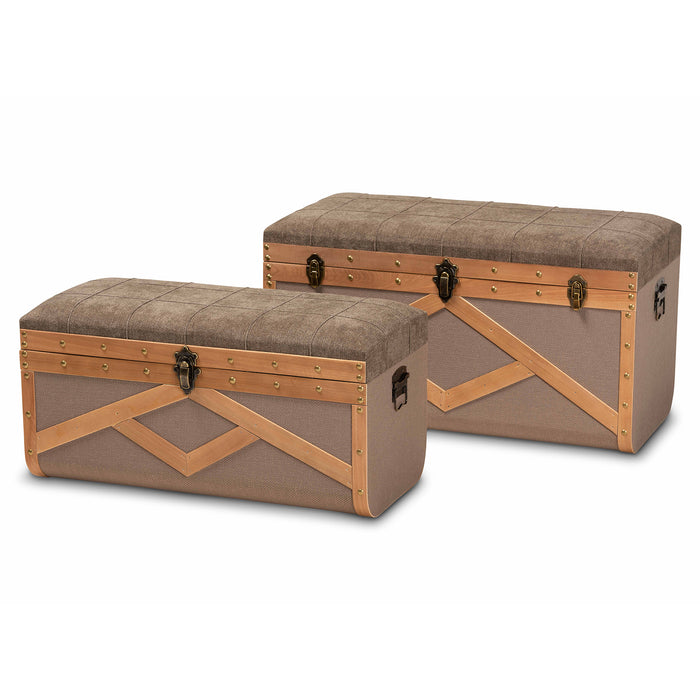 Kala Modern (2-Piece) Wood Chest