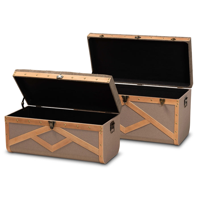 Kala Modern (2-Piece) Wood Chest