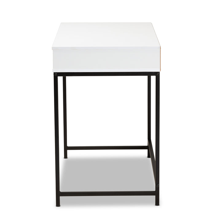 Cargan Modern (1-Drawer) Wood and Metal Desk