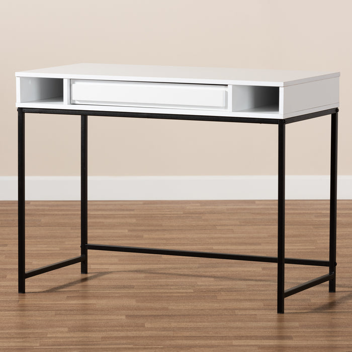 Cargan Modern (1-Drawer) Wood and Metal Desk