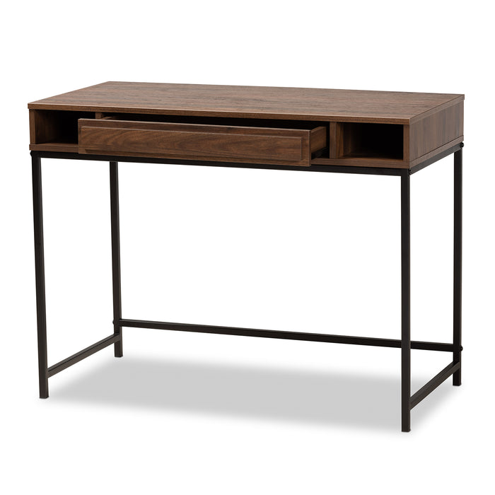 Cargan Modern (1-Drawer) Wood and Metal Desk