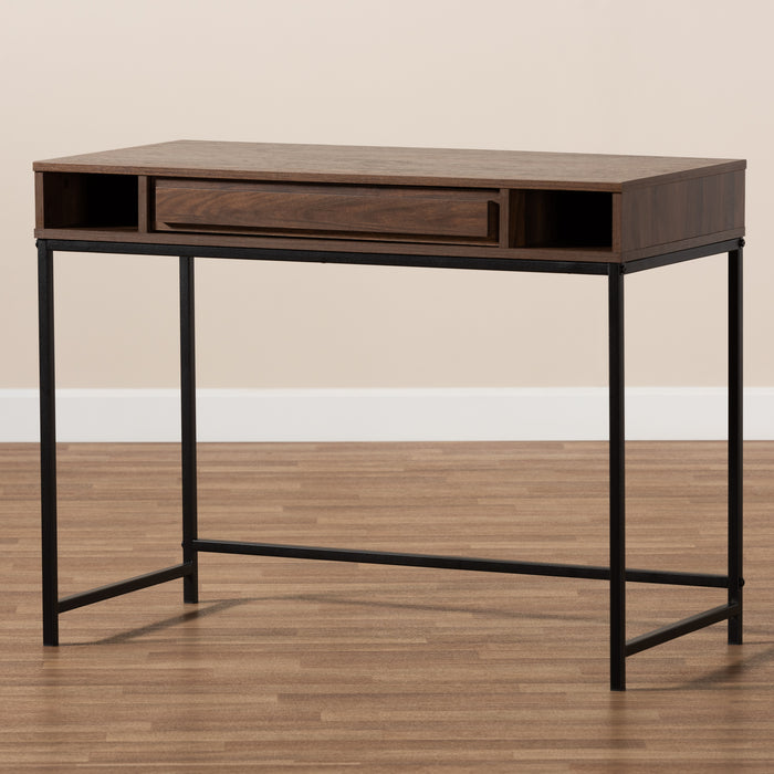 Cargan Modern (1-Drawer) Wood and Metal Desk