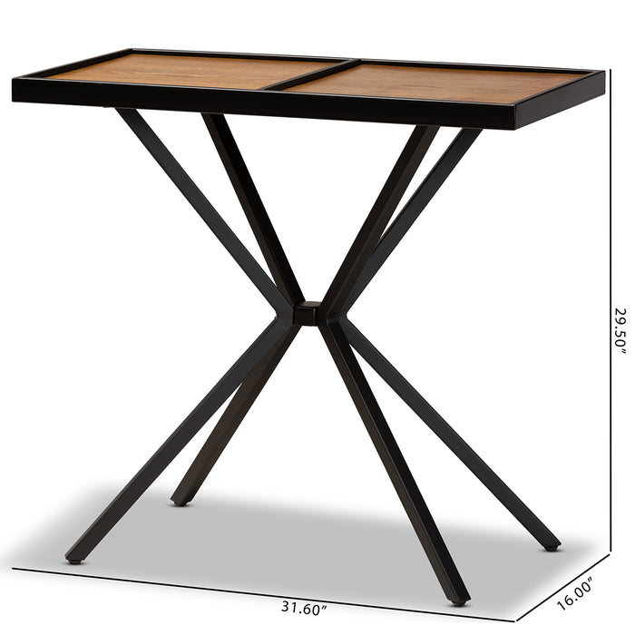 Carlo Modern Wood & Metal Console Table